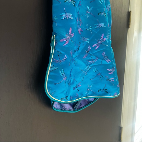 Vintage Dragonfly 100% Silk Cheongsam Tie Halter - Picture 9 of 13